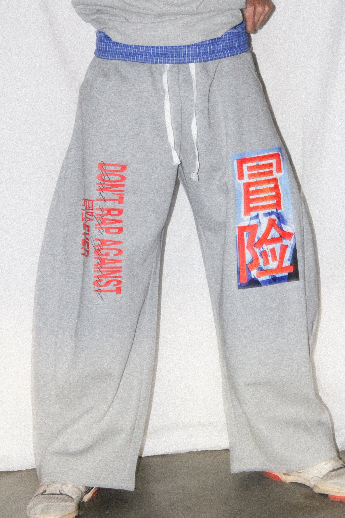Painted Drye plaid waistband sweatpants