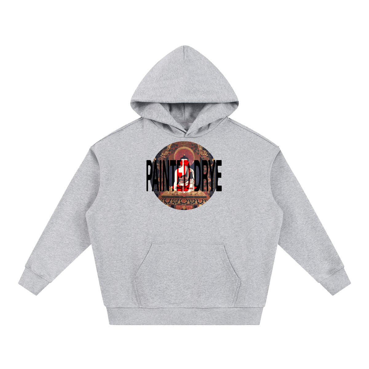 Painted Drye buddha logo heavyweight hoodie