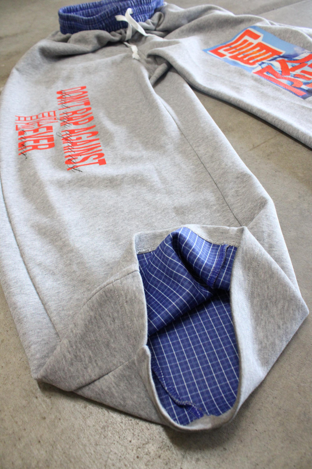 Painted Drye plaid waistband sweatpants
