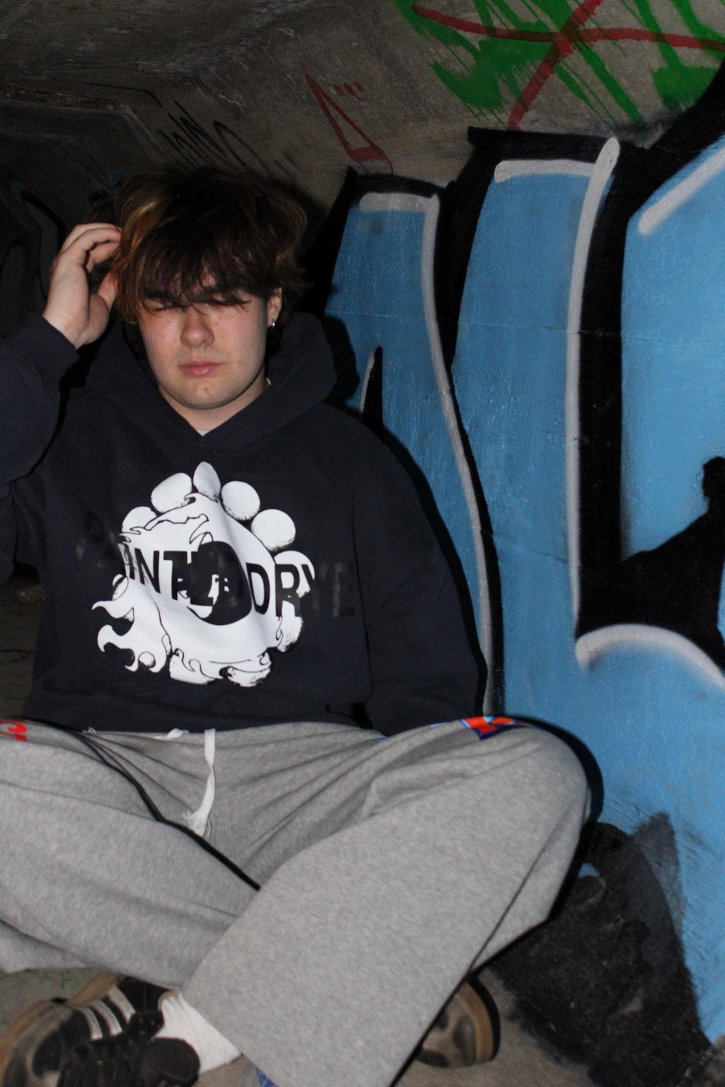 Painted Drye logo hoodie