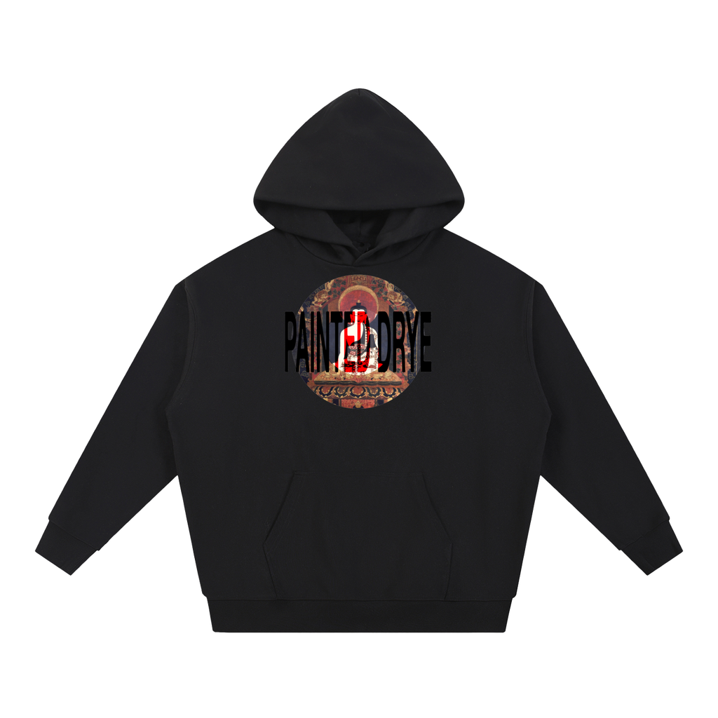 Painted Drye buddha logo heavyweight hoodie