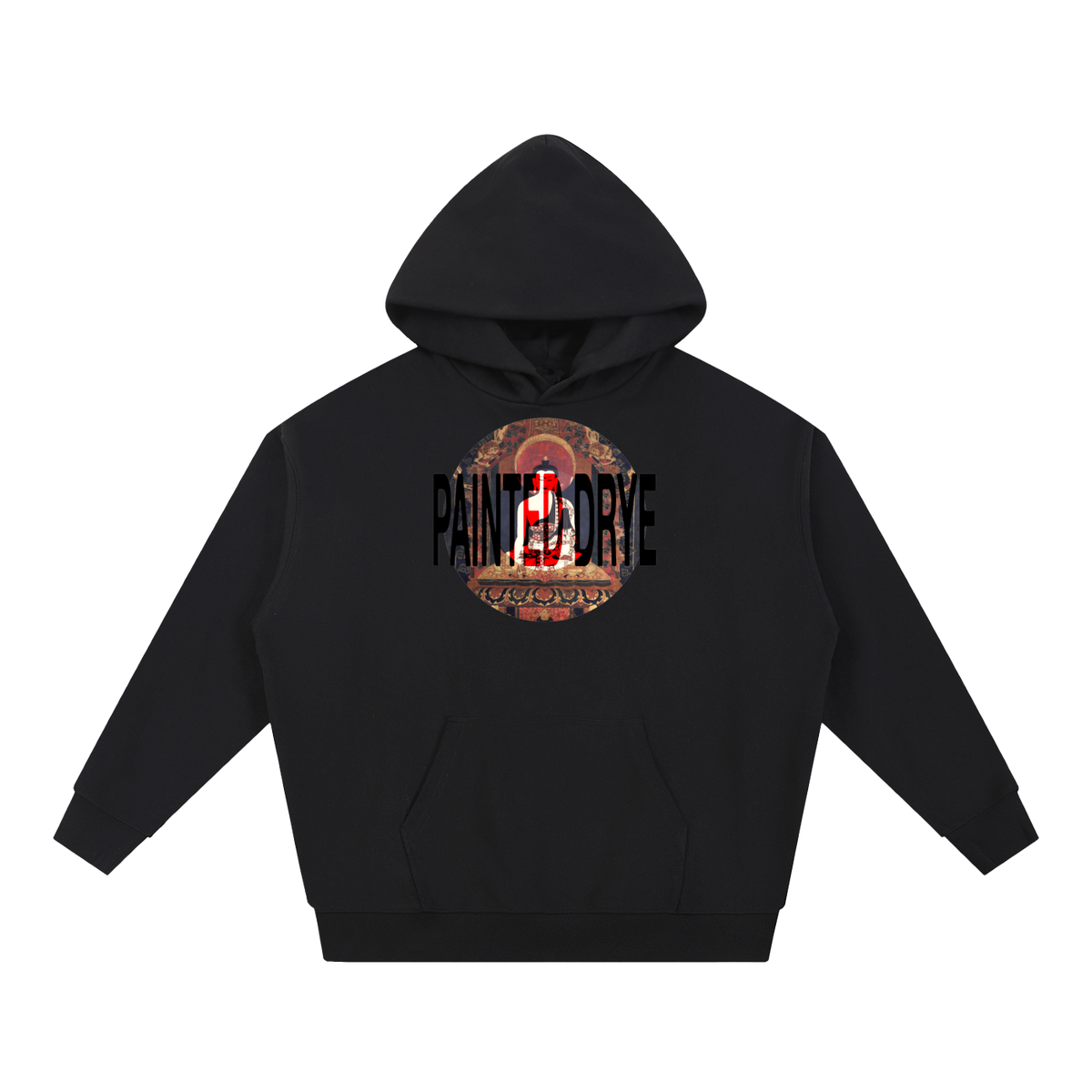Painted Drye buddha logo heavyweight hoodie
