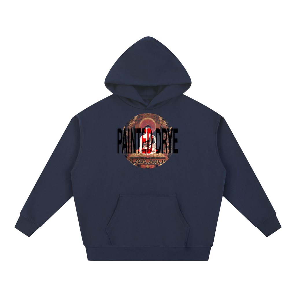 Painted Drye buddha logo heavyweight hoodie