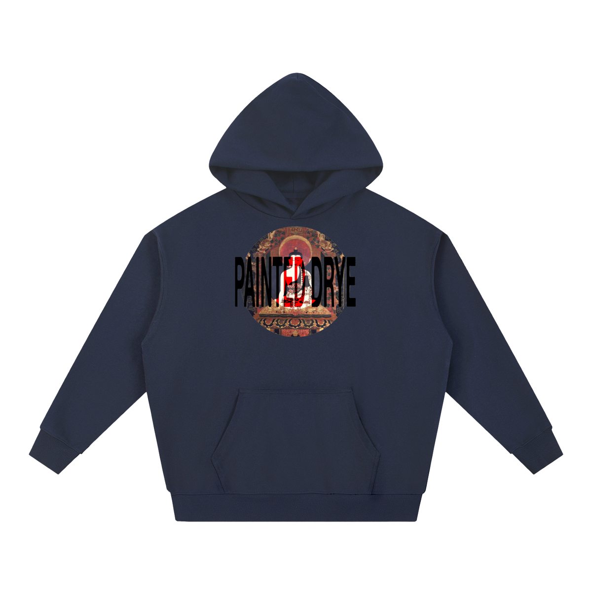 Painted Drye buddha logo heavyweight hoodie